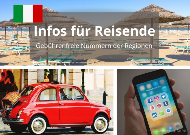 Gebührenfreie regionale Nummern und Infos für Reisende