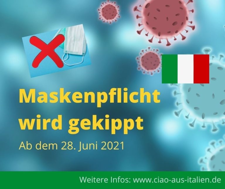 Italien: Keine Masken mehr im Außenbereich