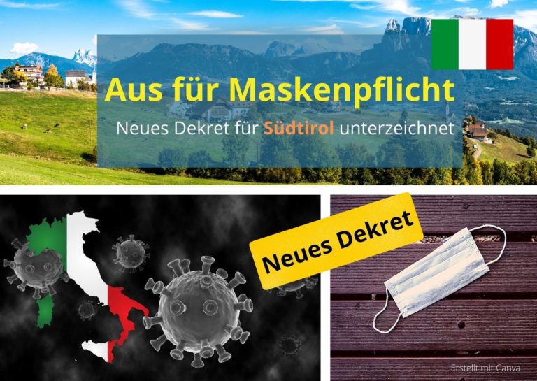 Südtirol kippt Maskenpflicht im Außenbereich