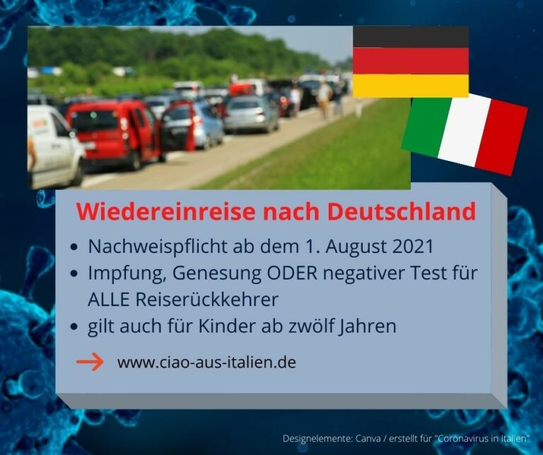 Ab dem 1. August 2021 Testpflicht bei Rückkehr nach Deutschland