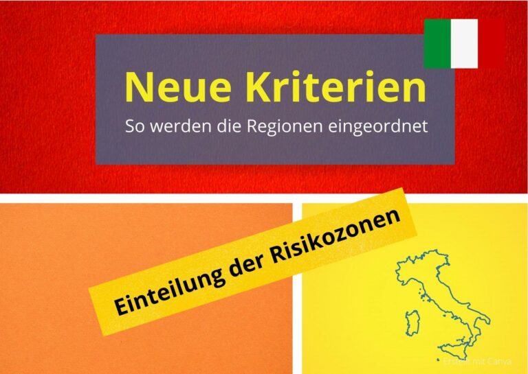 Farbeinteilung in Italien: Neue Kriterien verwendet