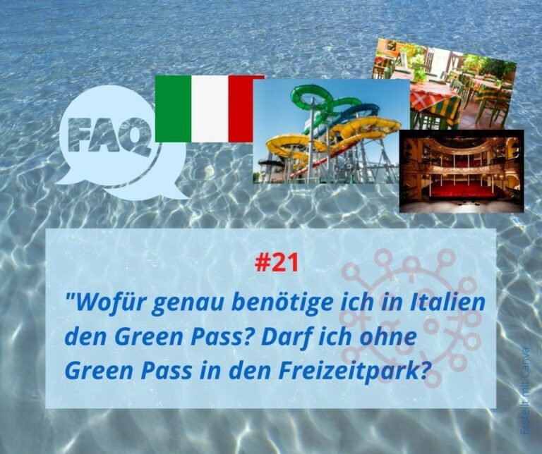 Wo genau wird der Green Pass in Italien benötigt?