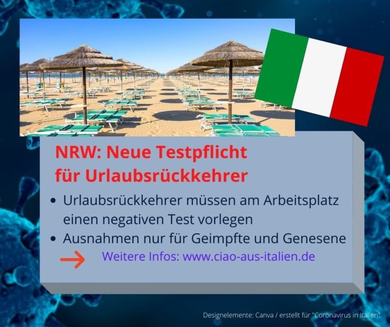 NRW: Testpflicht am Arbeitsplatz für Urlaubsrückkehrer