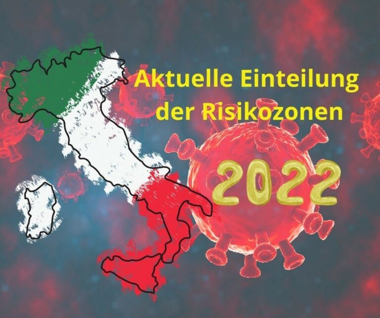 Italien 2022: Aktuelle Farbeinstufung Woche per Woche
