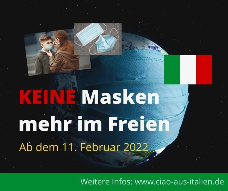 Italien: Maskenpflicht im Freien gekippt