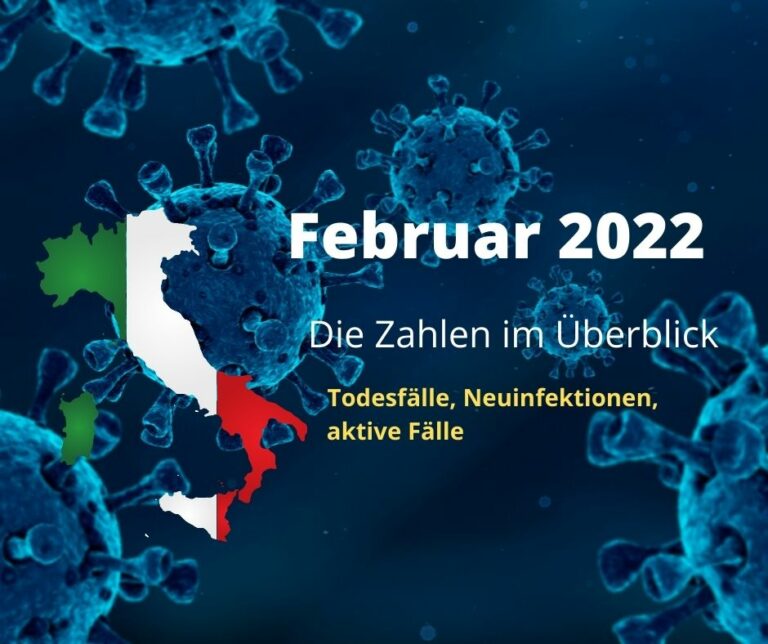 Februar 2022: Todesfälle, Neuinfektionen, aktive Fälle