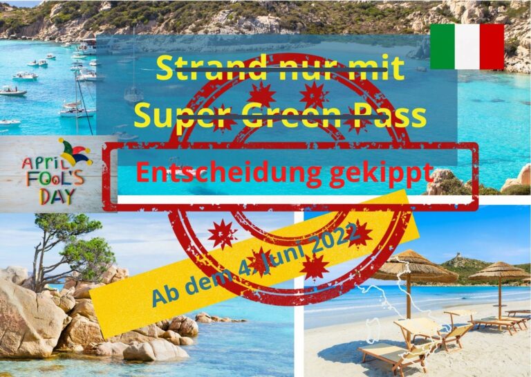 Sommer 2022: Strandbesuch nur mit Super Green Pass