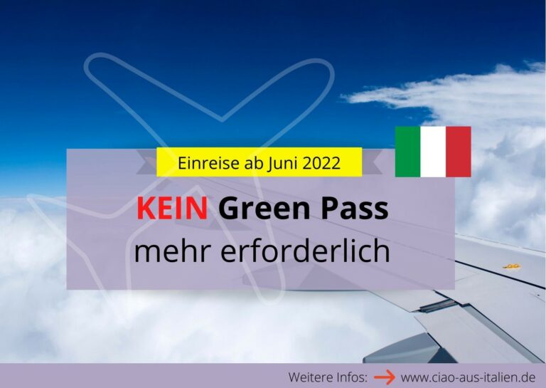 KEIN Green Pass mehr bei Einreise erforderlich