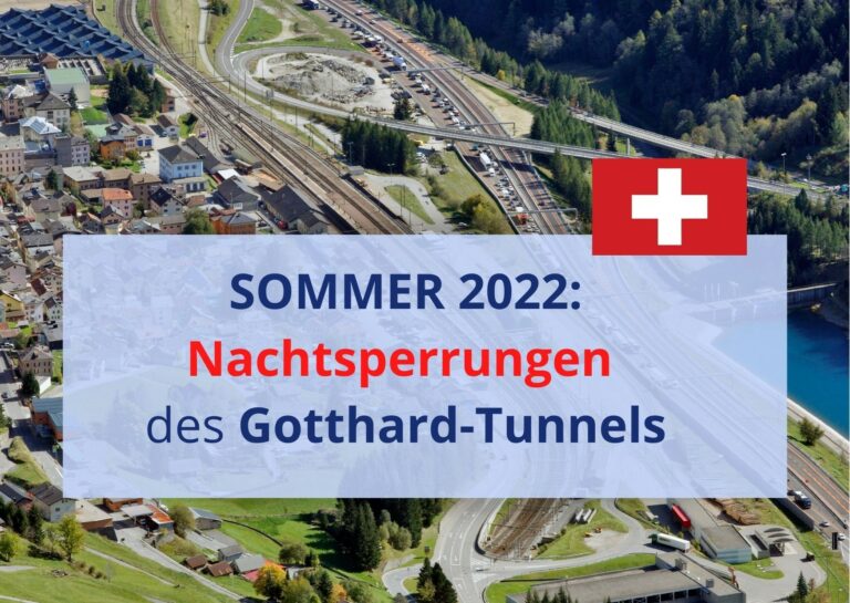 Sommer 2022: Nachtsperrungen am Gotthard-Tunnel