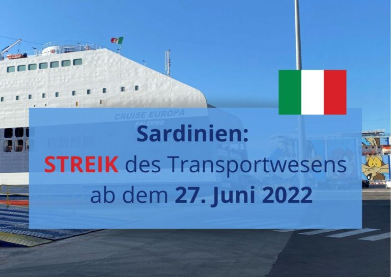 Drohende Blockade: Streik auf Sardinien ab dem 27. Juni