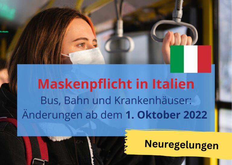 Maskenpflicht in Italien: Wo sind Masken noch erforderlich?