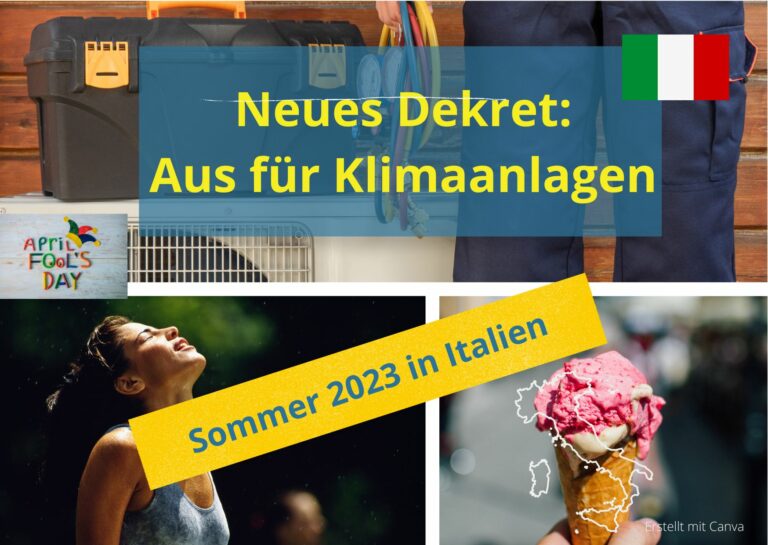 Klimaanlagendekret: Kaum Abkühlung im italienischen Sommer…