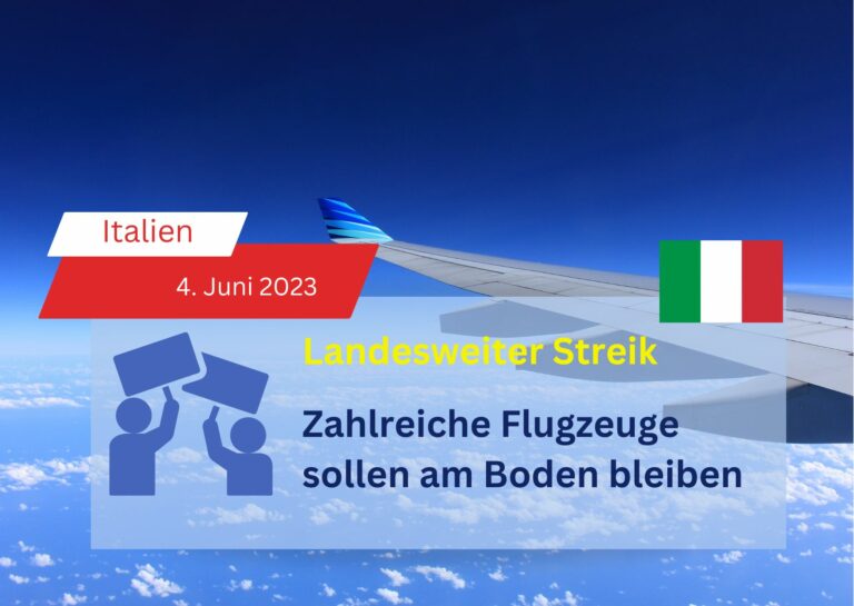 Nationalstreik in Italien: Zahlreiche Flüge fallen aus