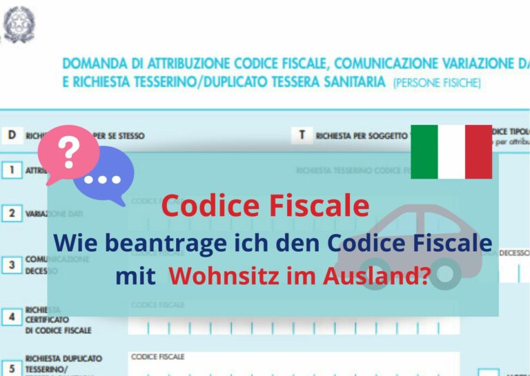 Führungszeugnis Aus Dem Ausland Beantragen So geht es: Codice Fiscale mit Wohnsitz im Ausland beantragen - Ciao