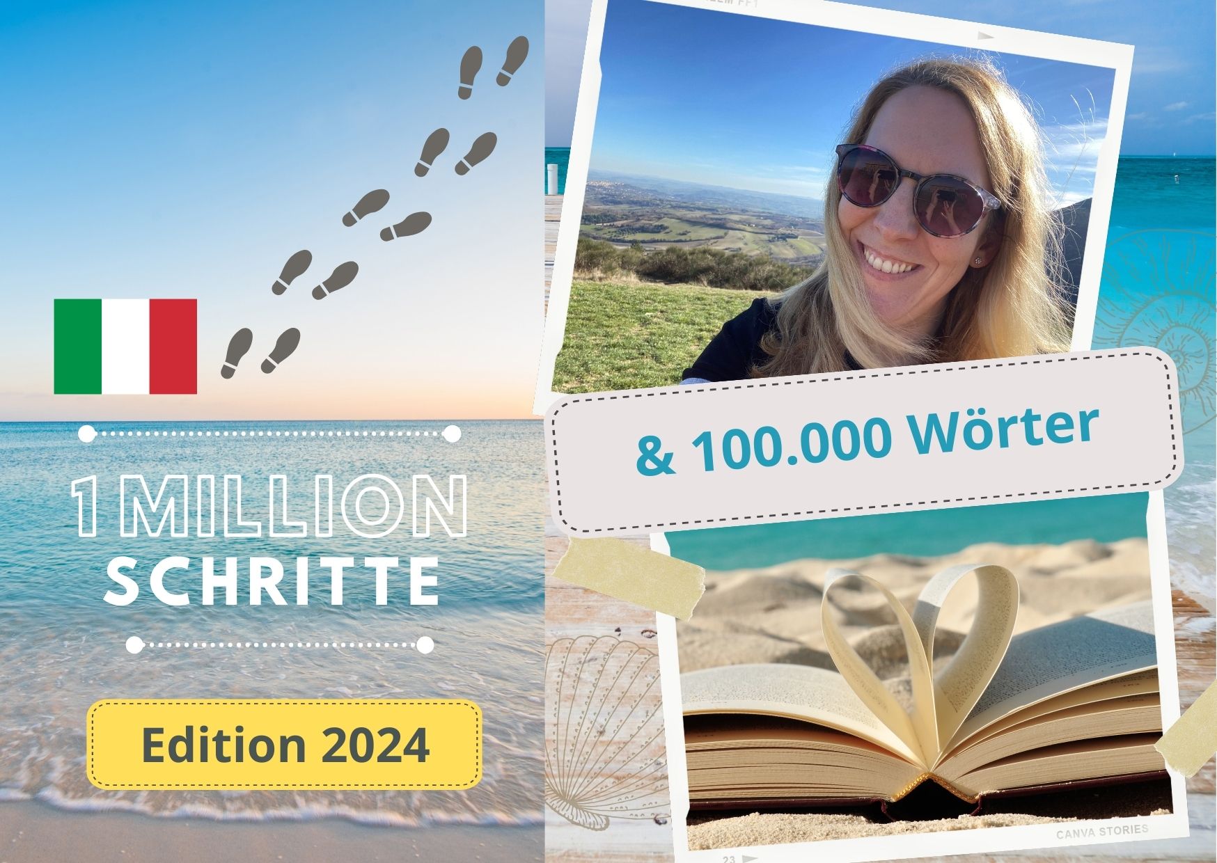 Jetzt geht es los: 1 Million Schritte - und 100.000 Wörter.