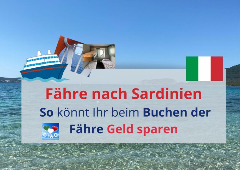 Beim Buchen der Fähre nach Sardinien könnt Ihr ordentlich Geld sparen.